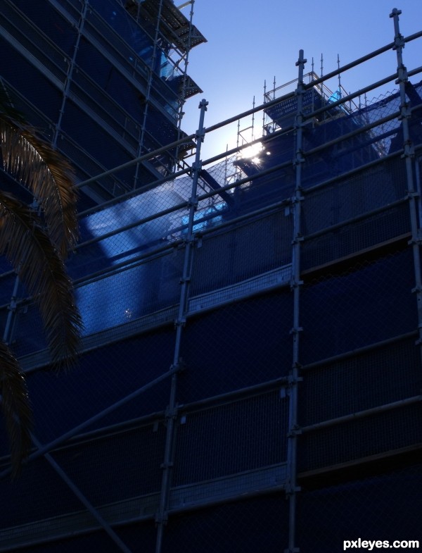 Blue Scaffold